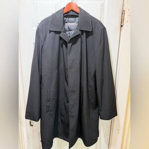 Kenneth Cole Men's Sleek Black Trench Coat